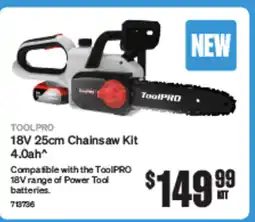 SuperCheap Auto TOOLPRO 18V 25cm Chainsaw Kit offer
