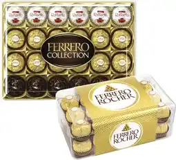 Coles Ferrero Collection 24 Pack 269g or Rocher Gift Box 30 Pack 375g offer