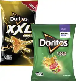 Coles Doritos or XXL Corn Chips 150g-170g offer