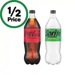 Woolworths Coca-Cola Classic, Zero Sugar, Diet or Sprite or Fanta Soft Drink Varieties 1.25 Litre offer