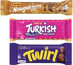 Coles Cadbury, Toblerone or Europe Chocolate Bar 30g-55g offer
