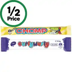 Woolworths Cadbury Freddo, Caramello, Chomp or Curly Wurly 21.5-35g offer