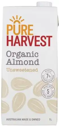 Coles Pureharvest Organic Unsweetened Almond Milk offer