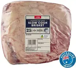 Coles Coles Australian No Added Hormones Slow Cook Beef Brisket offer