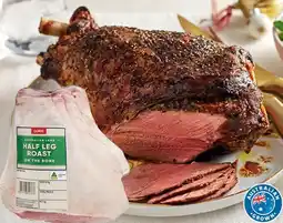 Coles Coles Australian Lamb Whole or Half Leg Roast offer
