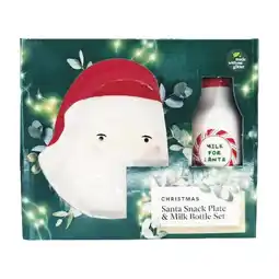 Woolworths Christmas Santa Snack Plate & Milk Bottle Set offer