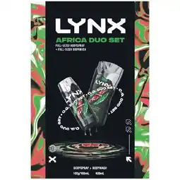 Woolworths Lynx Africa Giftset Duo Pack offer