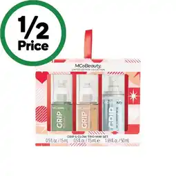 Woolworths MCoBeauty Mini Grip & Glow Trio Pk 3 x 15ml or Mini Hydrate & Glow Set Pk 2 offer