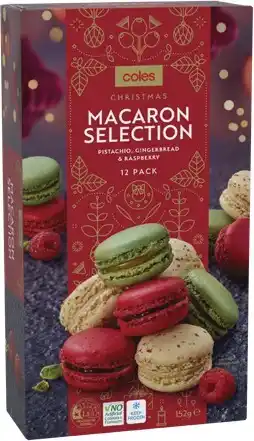 Coles Coles Christmas Macaron Selection 152g offer