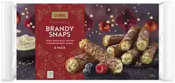 Coles Coles Christmas Brandy Snaps 128g offer