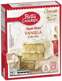 Coles Betty Crocker Super Moist Vanilla Cake Mix offer