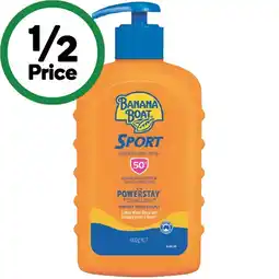 Woolworths Banana Boat SPF 50+ Sport Sunscreen Lotion offer