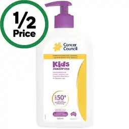 Woolworths Cancer Council SPF 50+ Kids Sunscreen offer