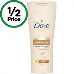 Woolworths Dove Summer Glow Body Lotion Gradual Tan offer