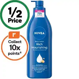 Woolworths Nivea Rich Nourishing 72hr Body Lotion offer