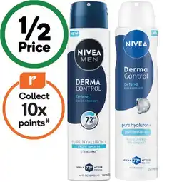 Woolworths Nivea Derma Control Defend 72hr Protection Deodorant offer