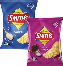 Coles Smith's Crinkle Cut Potato Chips offer