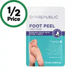 Woolworths Skin Republic Foot Peel Foot Mask offer
