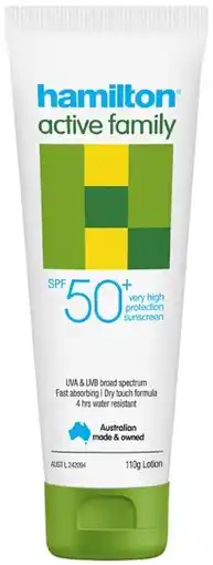 Coles Hamilton Active Family Sunscreen SPF50+ offer