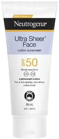 Coles Neutrogena Ultra Sheer Face Sunscreen SPF50 offer