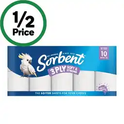 Woolworths Sorbent Toilet Paper 3 Ply offer