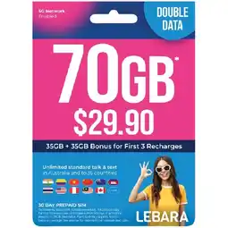 Woolworths Lebara $29.90 Starter Pack offer