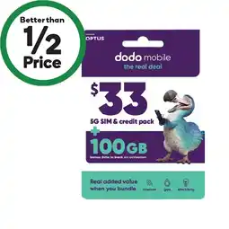 Woolworths Dodo $33 Starter Pack‡ offer