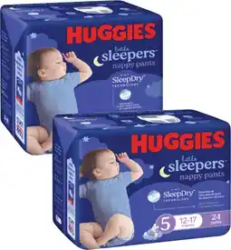 Coles Huggies Little Sleepers Nappy Pants offer