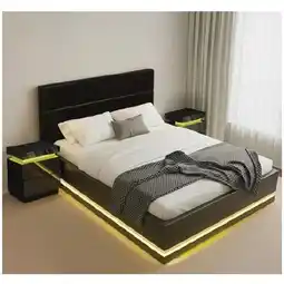 Woolworths Artiss RGB LED Queen Bed Frame with 2 Beside Table offer