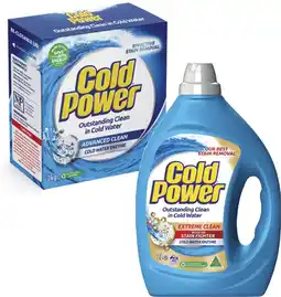 Coles Cold Power Laundry Liquid 2 Litre or Powder 2kg offer
