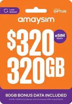 Coles amaysim $320 Starter Pack offer