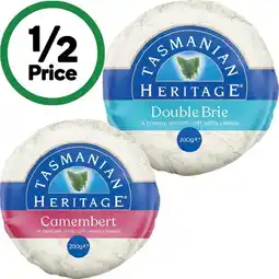 Woolworths Tasmanian Heritage Brie or Camembert 200g – From the Deli offer