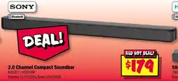 JB Hi-Fi SONY 2.0 Channel Compact Soundbar offer
