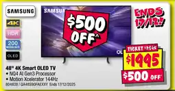 JB Hi-Fi Samsung 48" 4K Smart OLED TV offer