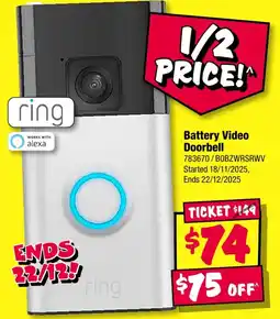 JB Hi-Fi Battery Video Doorbell offer