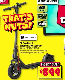 JB Hi-Fi Segway F2 Pro Gen II Electric Kick Scooter offer