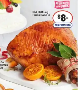 IGA IGA Half Leg Hams Bone In offer