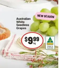 IGA Australian white seedless grapes offer