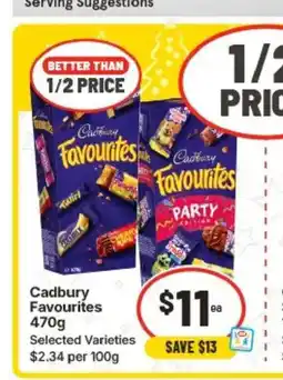 IGA Cadbury Favourites offer