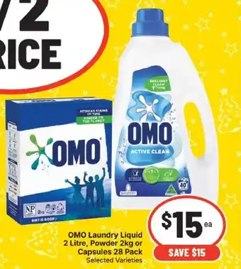 OMO Laundry Liquid , Powder or Capsules
