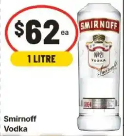 IGA Smirnoff Vodka offer