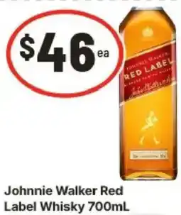 IGA Johnnie Walker Red Label Whisky offer