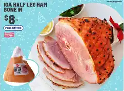IGA Iga half leg ham offer