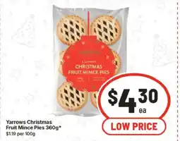 IGA Yarrows Christmas Fruit Mince Pies offer
