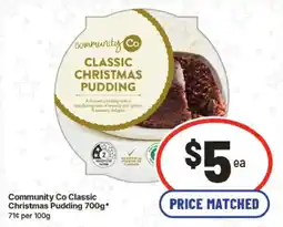 IGA Community co classic christmas pudding offer