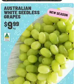IGA Australian white seedless grapes offer