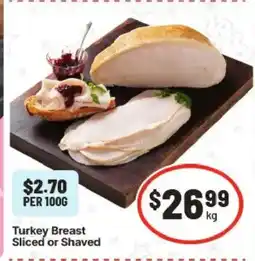 IGA Turkey Breast Sliced or Shaved offer