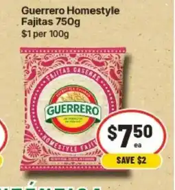 IGA Guerrero Homestyle Fajitas offer