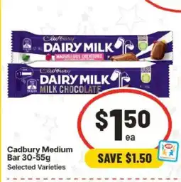 IGA Cadbury Medium Bar offer