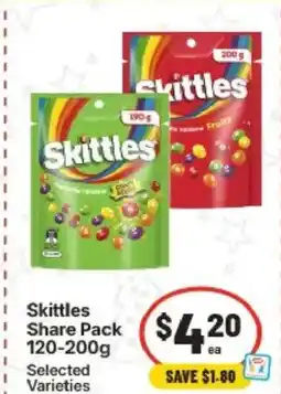 IGA Skittles Share Pack offer